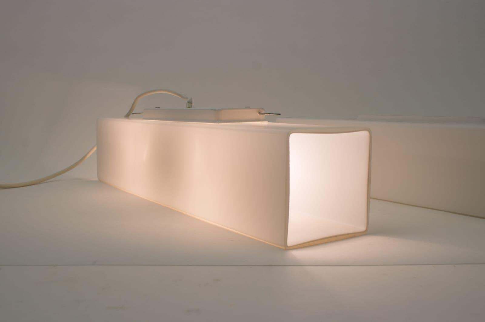 Huge Elegant Opal Glass Wall Lamps From Staff, 1960s, Germany, Set Of 2 photo vintage