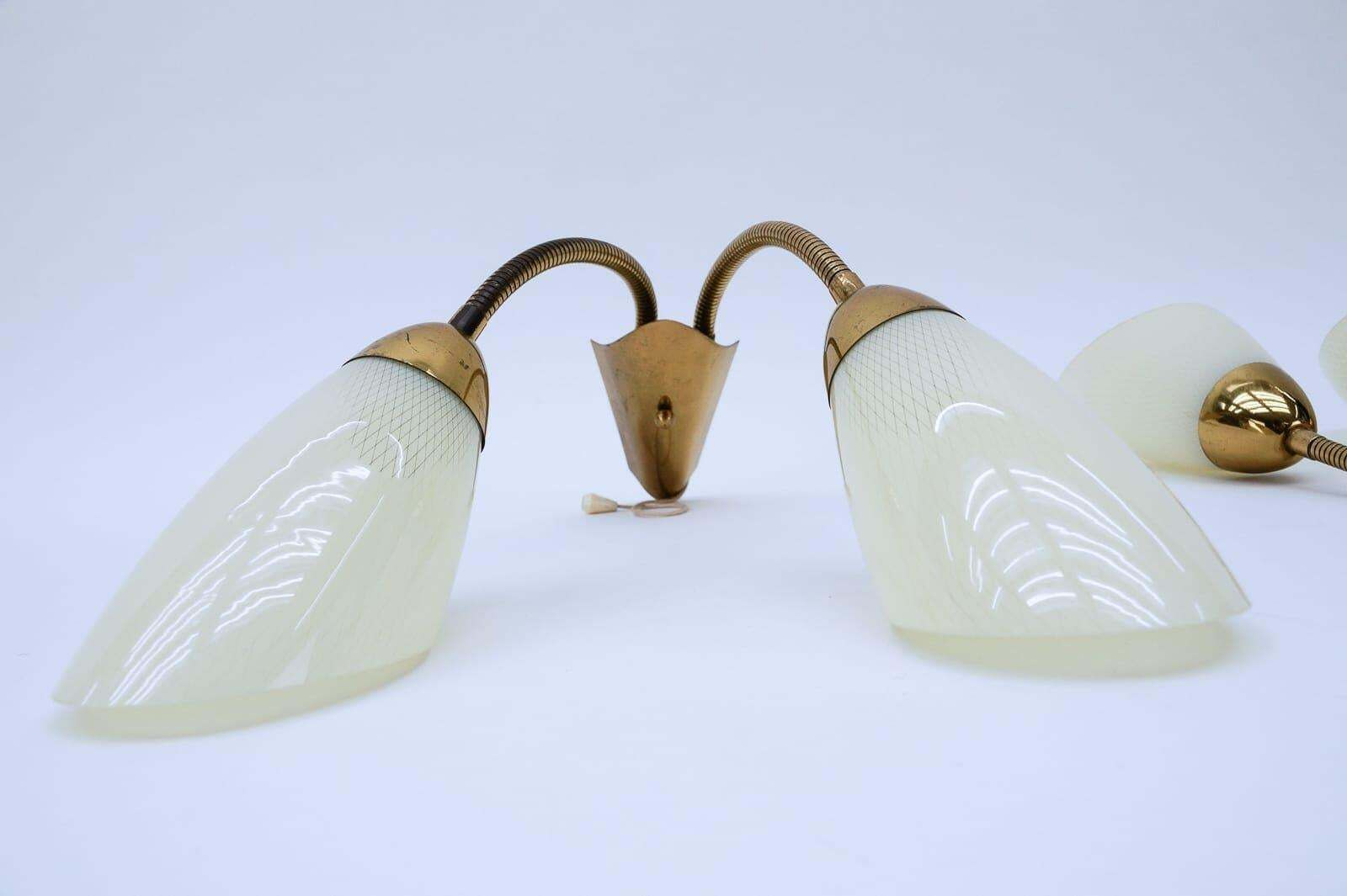 Pair Of Double Arm Wall Lamps With Flexible Arms From The 1950s, Probably Italy photo 1189.0