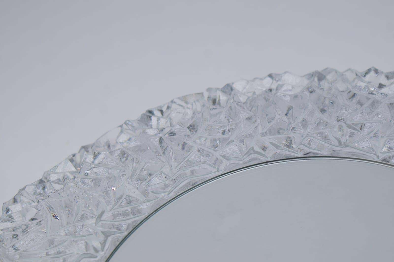 photo buy Set Of 2 Textured Glass And Mirror Ceiling Wall Flushmounts, Hillebrand, 1960s
