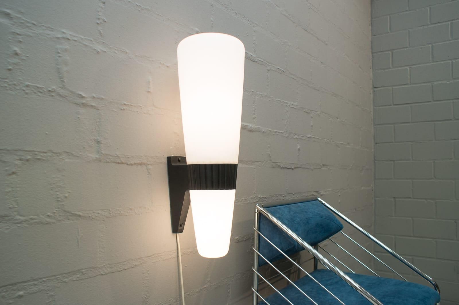 Large Midcentury Outdoor Aluminium Casting And Glass Wall Light, 1960s photo furniture