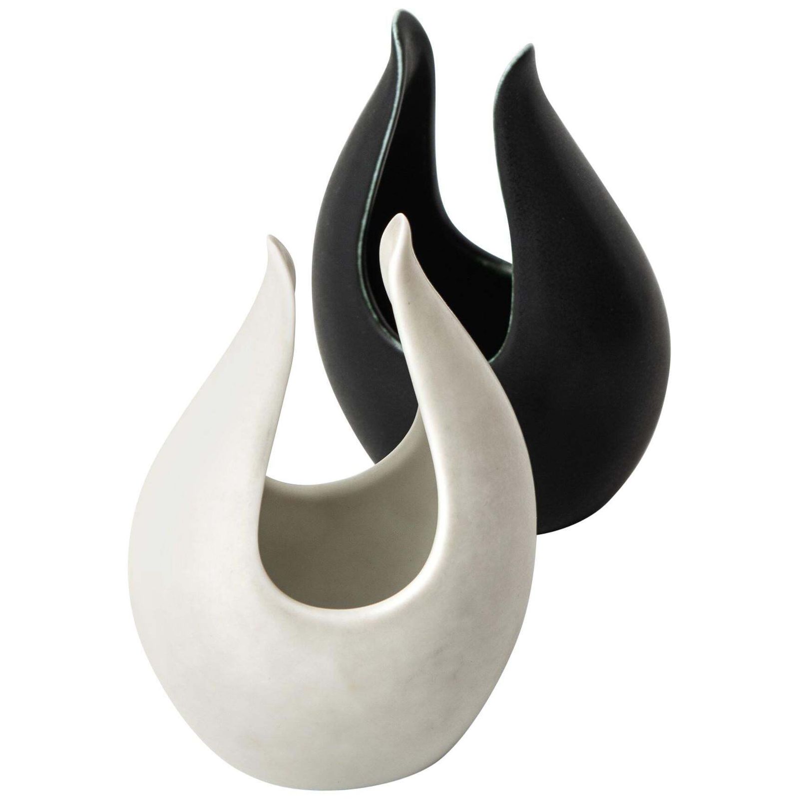 Gunnar Nylund Ceramic Vases Model Caolina By Rörstrand In Sweden