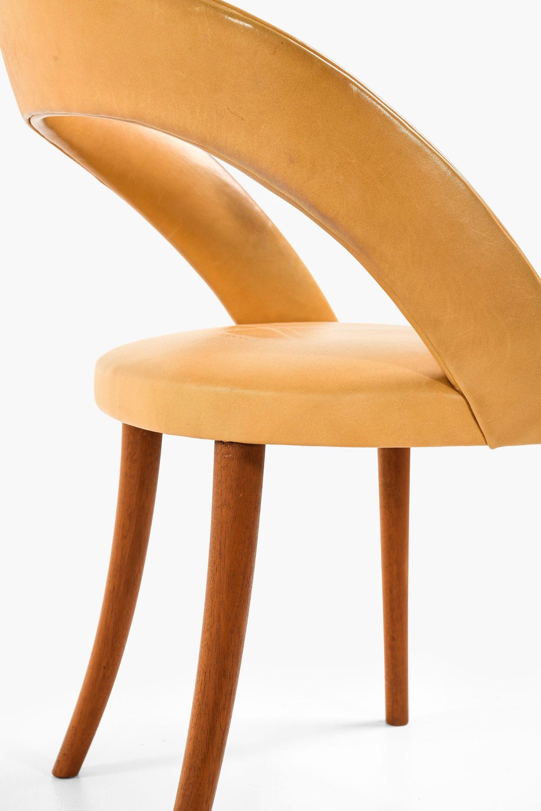 Side Chair In Mahogany And Leather By Frode Holm, 1950s photo 2973.0
