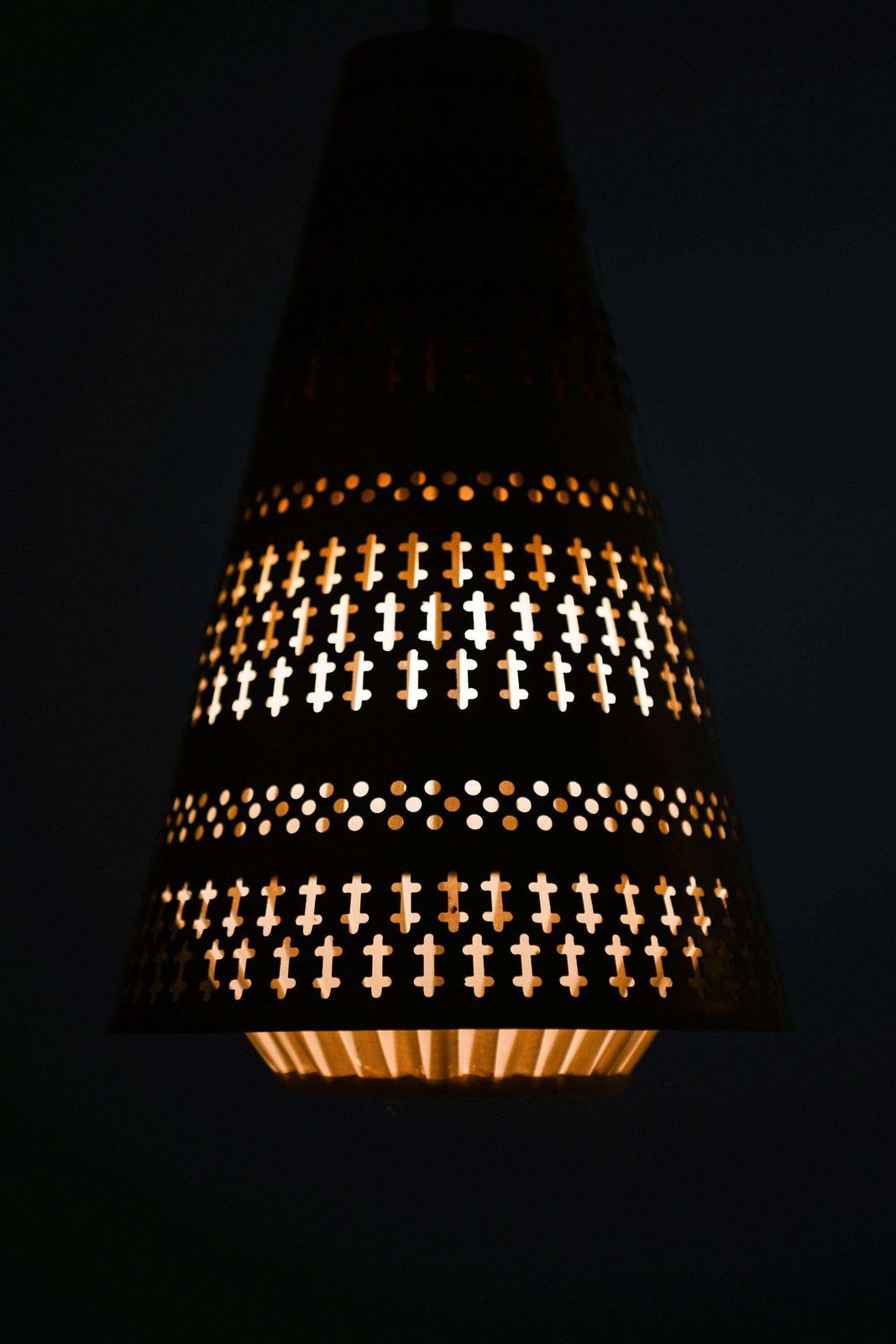 Ceiling Lamp In Brass And Fabric By Hans Bergström, 1940’s photo 3397.0