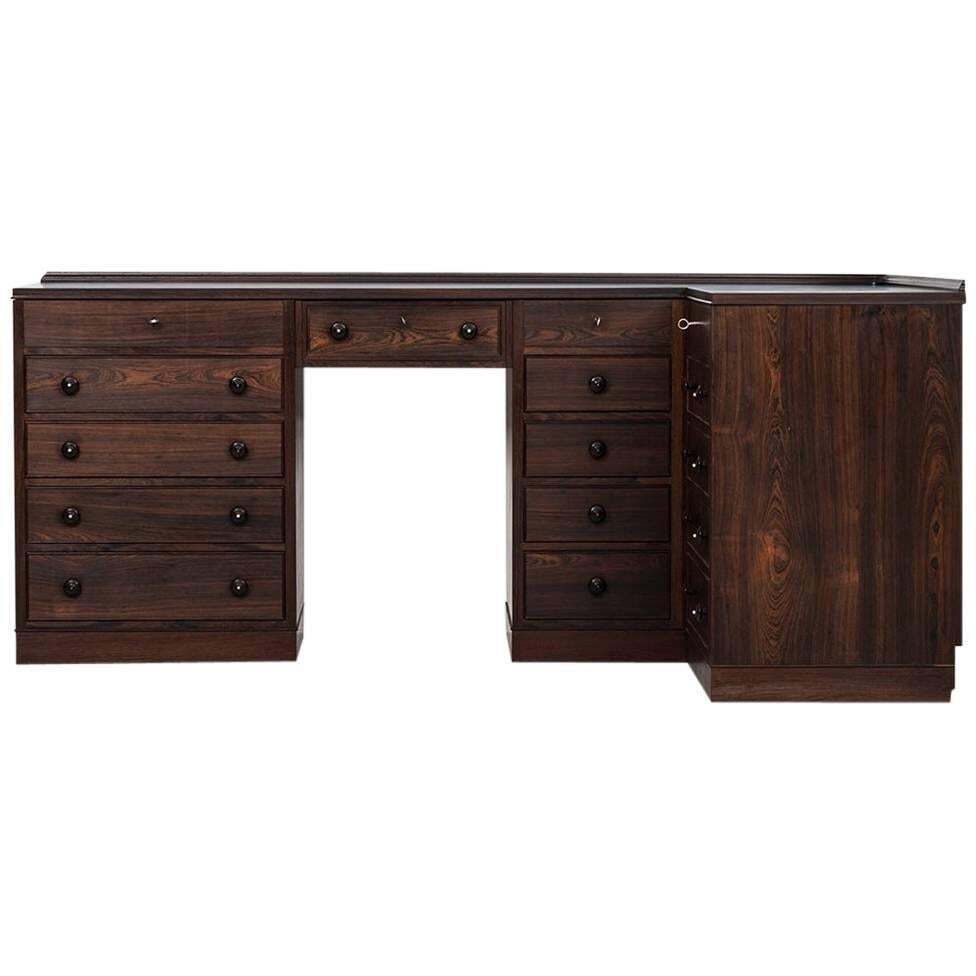 Corner Desk / Vanity / Storage Unit In The Manner Of Frode Holm