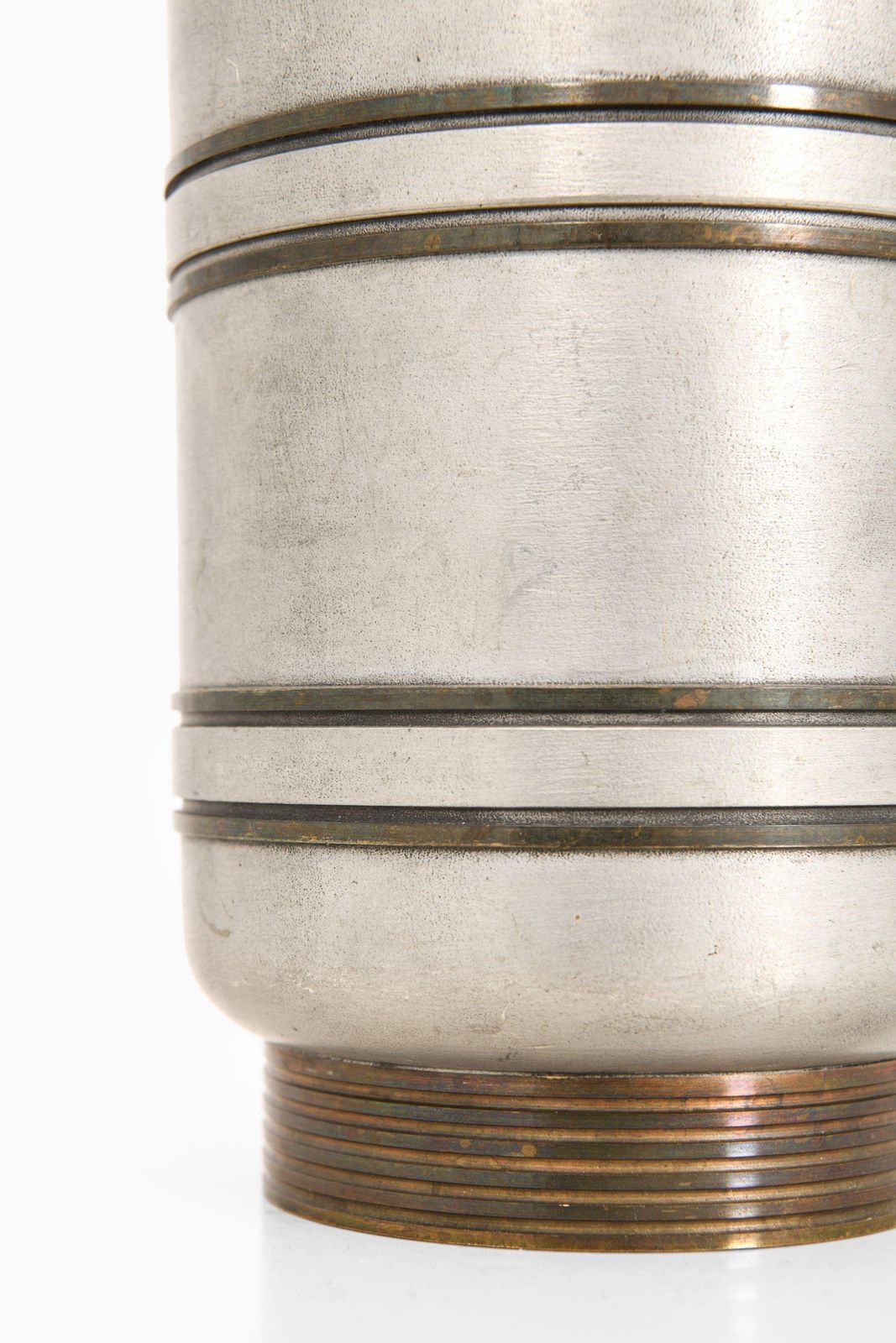 Vase In Pewter And Brass By Edvin Ollers, 1944 photo Home Decor