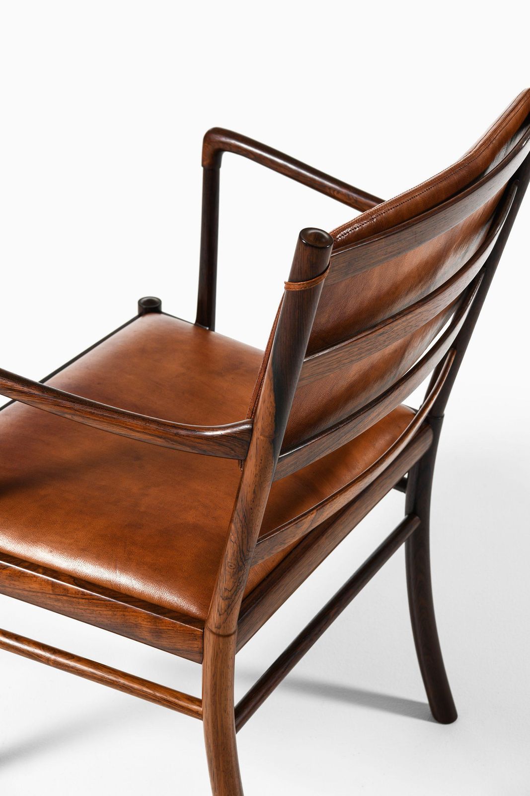 photo vinterior Armchair In Rosewood And Upholstered In Niger Leather By Ole Wanscher, 1960's