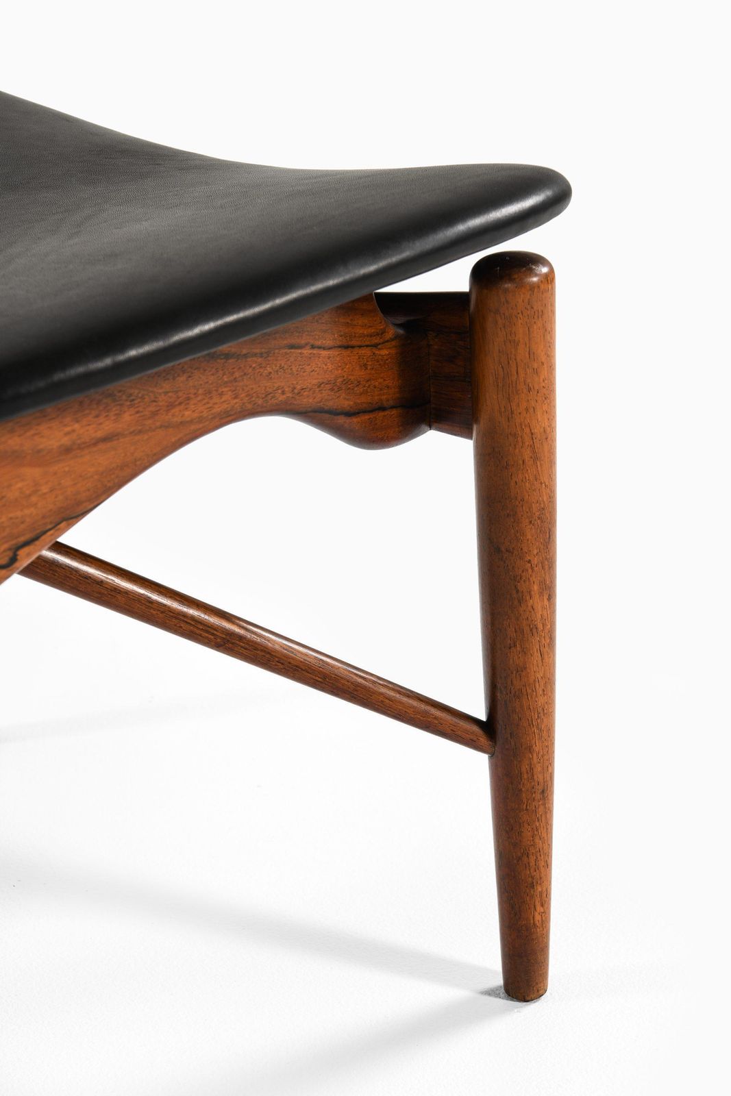 photo for sale Dining Chairs In Rosewood And Black Leather By Finn Juhl, 1951