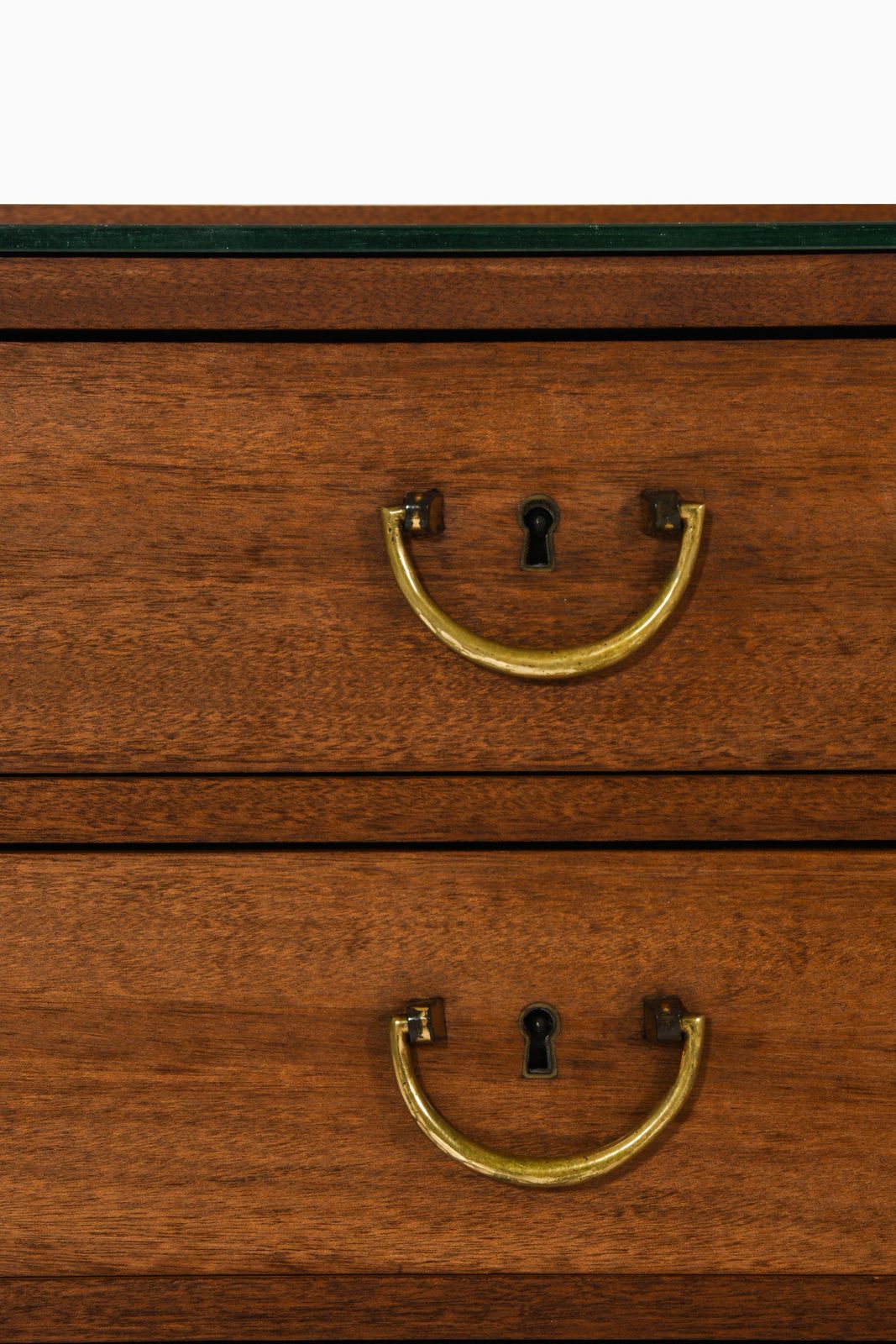 Vanity / Dressing Table In Walnut, Brass And Glass By Josef Frank, 1950's photo 6370.0