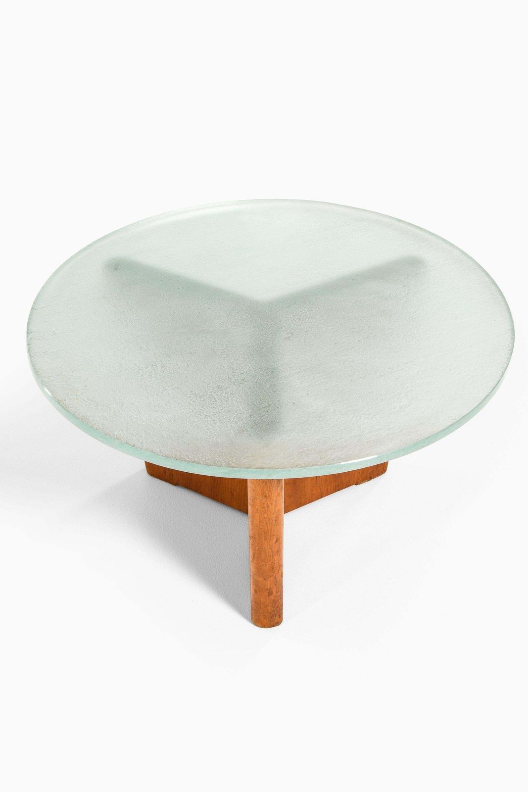 Coffee Table In Elm And Original Glass Top By Greta Magnusson Grossman, 1930's photo Furniture