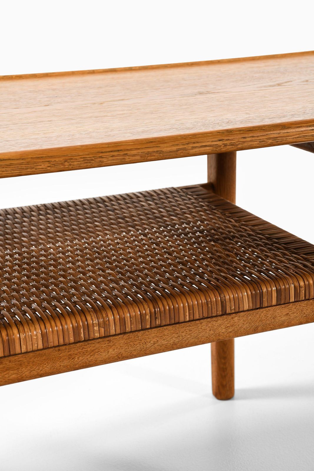 Coffee Table In Oak And Woven Cane By Hans Wegner, 1950's photo 5521.0