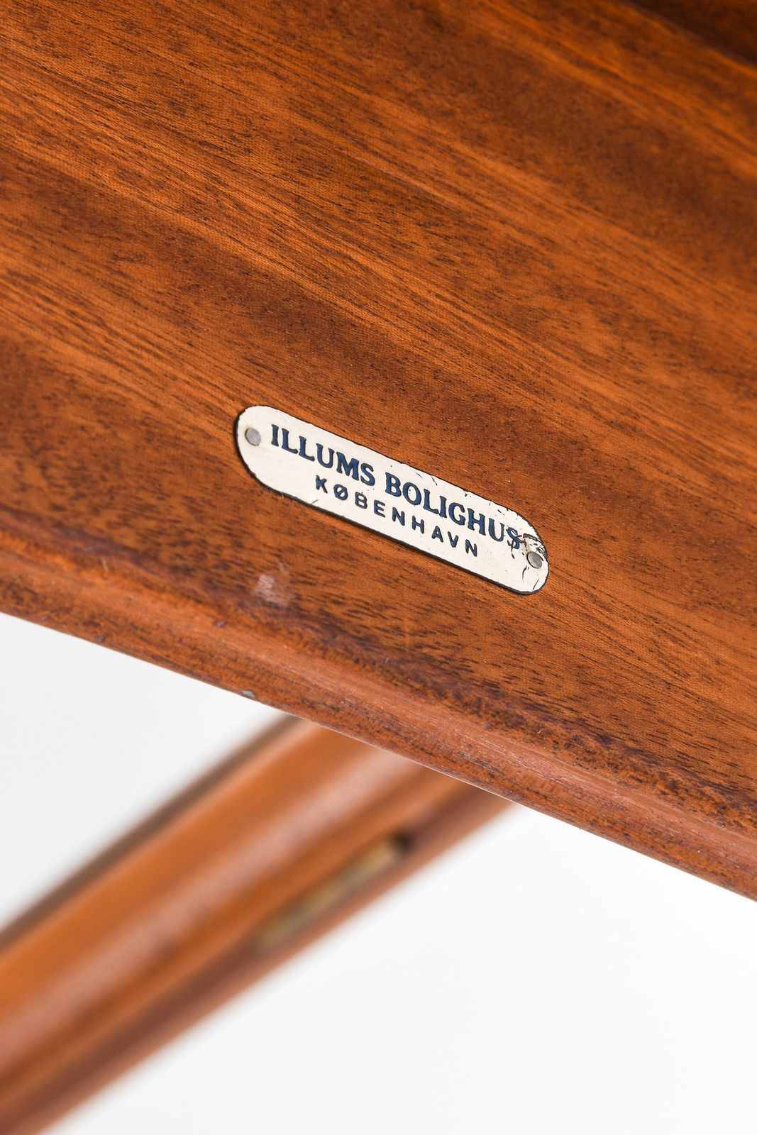 Set Of Vanity With Mirror In Mahogany And Brass By Frode Holm, 1950s photo vintage