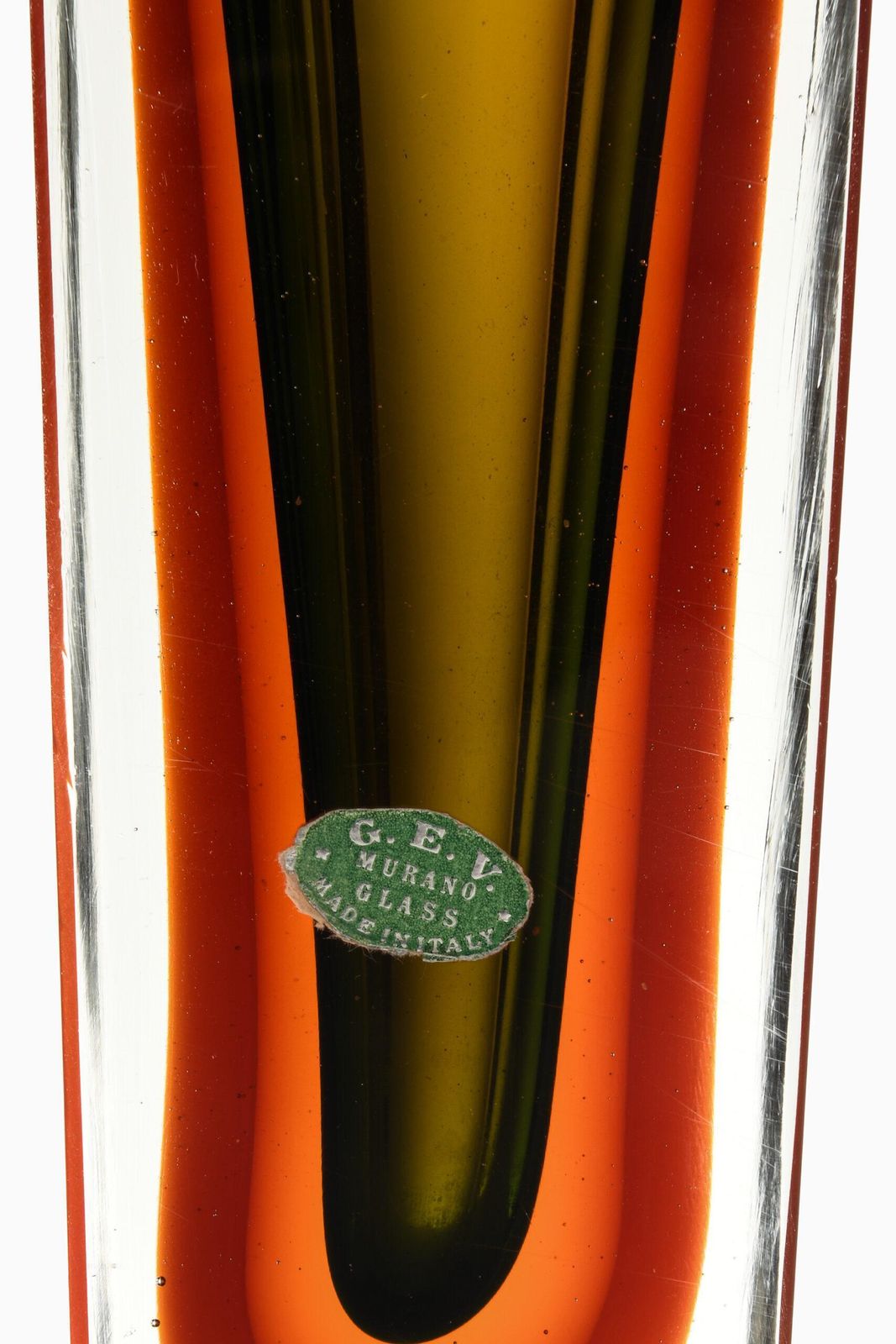 Luigi Mandruzzato Vase Produced By Murano In Italy photo for sale
