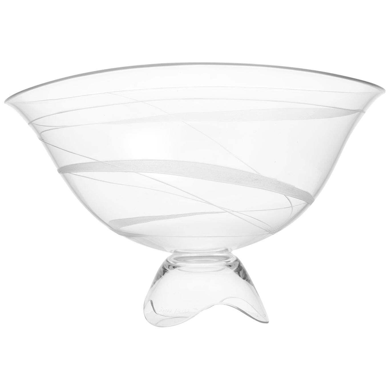 Vicke Lindstrand Glass Vase Produced By Kosta In Sweden