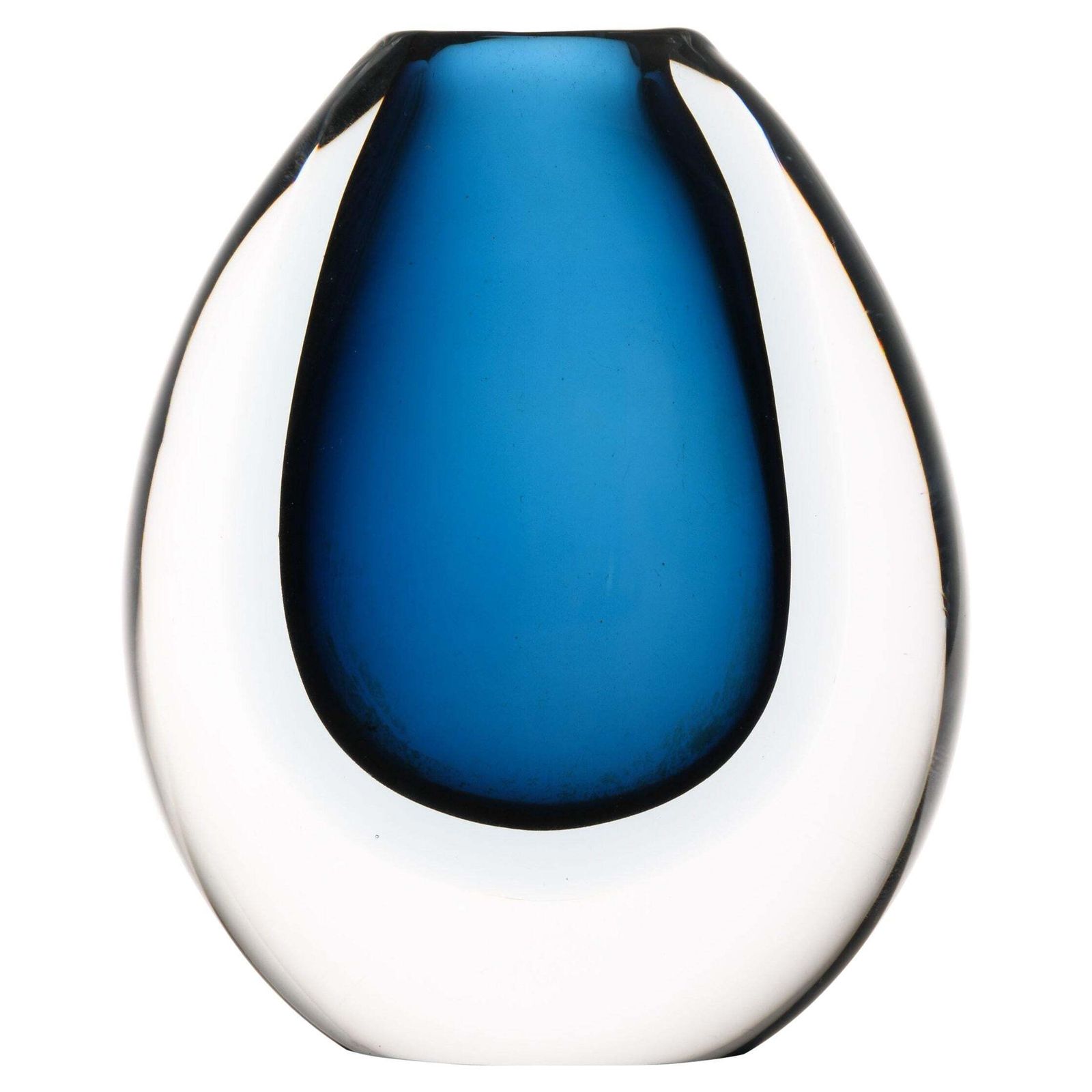 Glass Vase In Dark Blue By Vicke Lindstrand, 1960's
