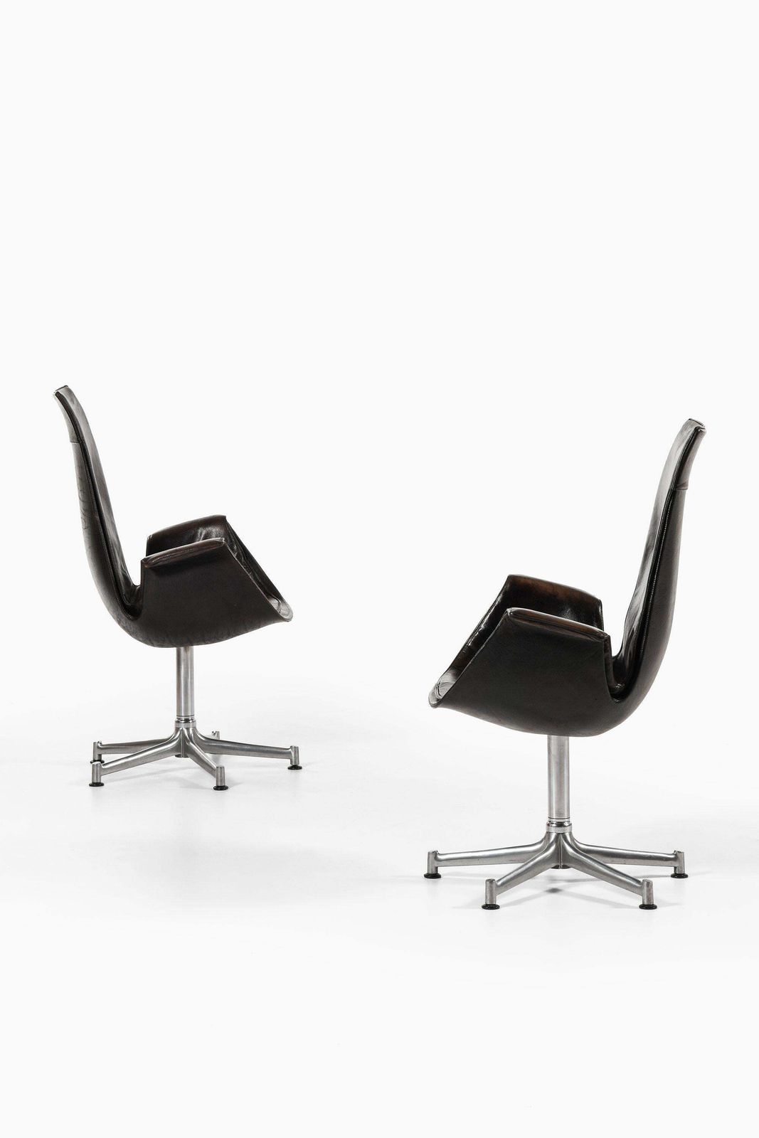 Armchairs In Leather And Steel Frame By Preben Fabricius & Jørgen Kastholm, 1969 photo buy