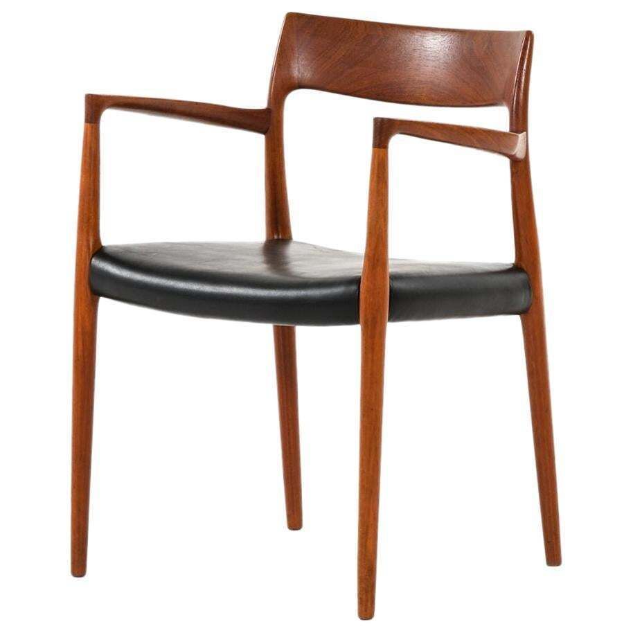 Niels Otto Møller Armchair Model 57 By J.L Møllers Møbelfabrik In Denmark