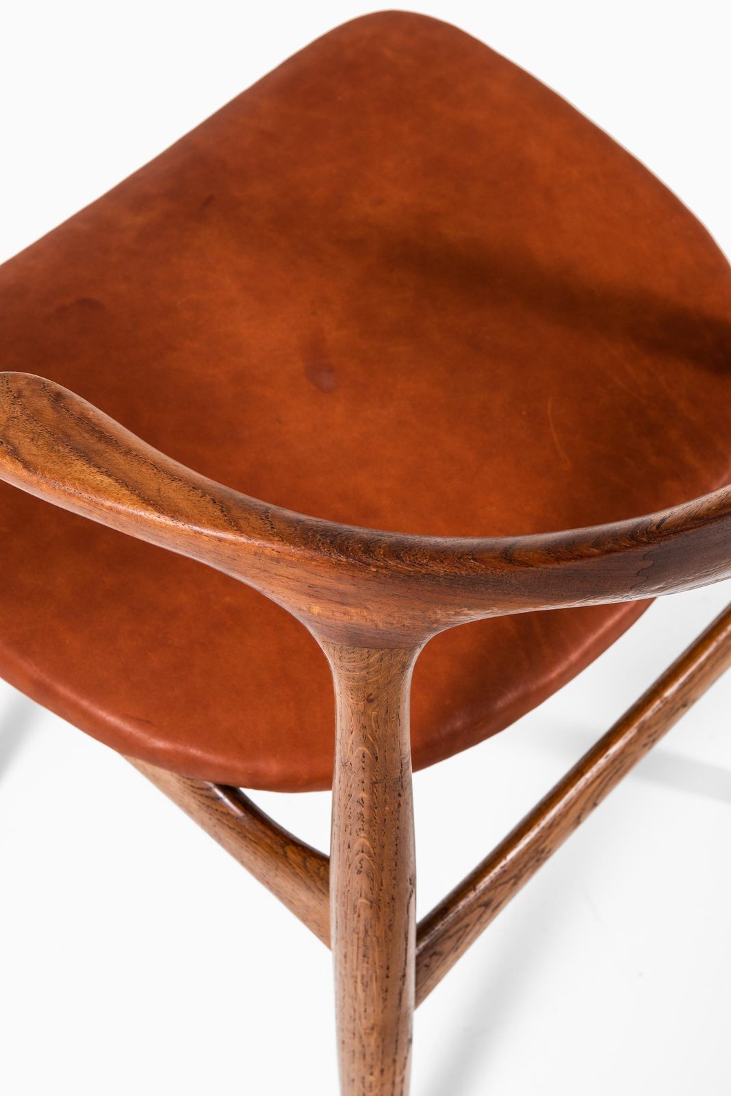 photo for sale Knud Færch Cowhorn Armchair By Slagelse Møbelfabrik In Denmark