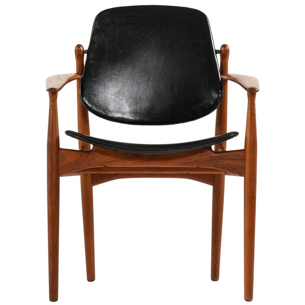 Arne Vodder Armchair Model Fd184/L Produced By France & Daverkosen In Denmark