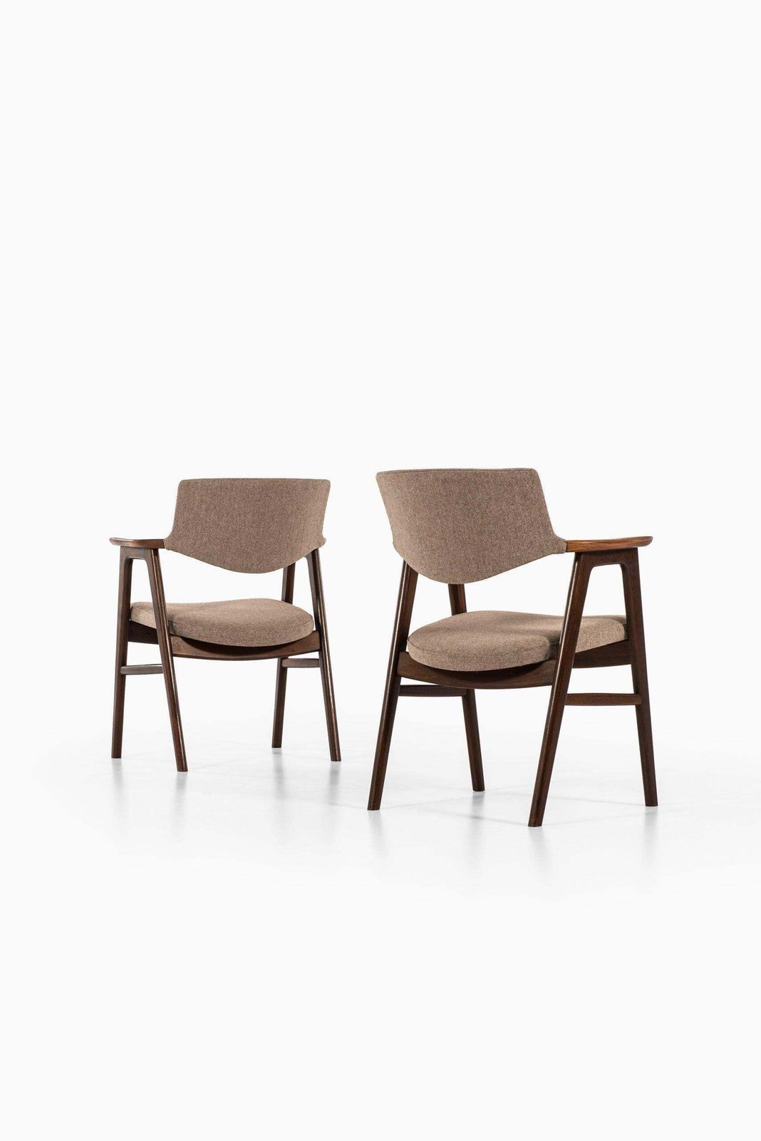 Erik Kirkegaard Armchairs / Dining Chairs By Høng Stolefabrik In Denmark photo vintage