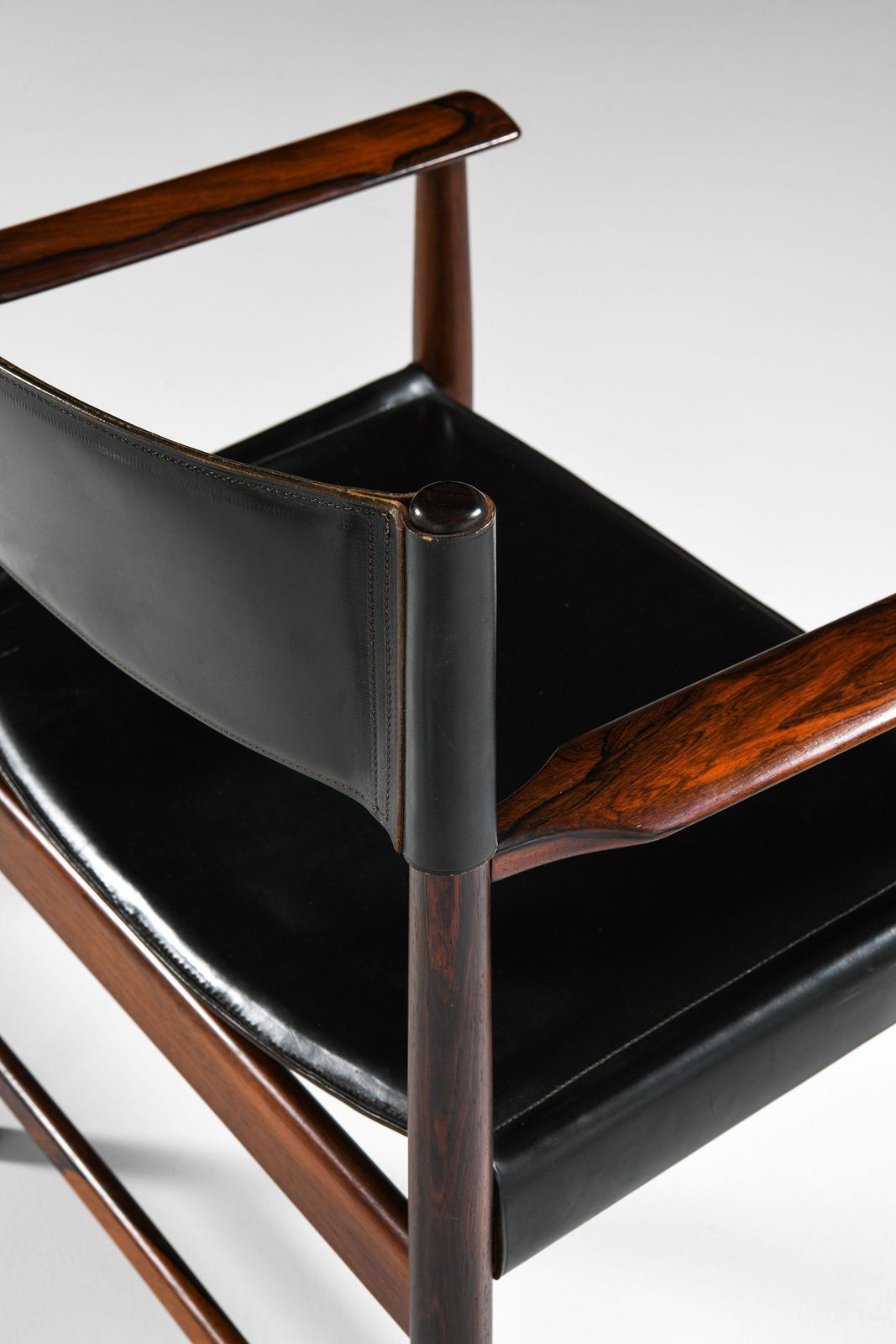 photo for sale Kurt østervig Set Of 8 Dining Chairs In Rosewood And Leather, Denmark 1960s
