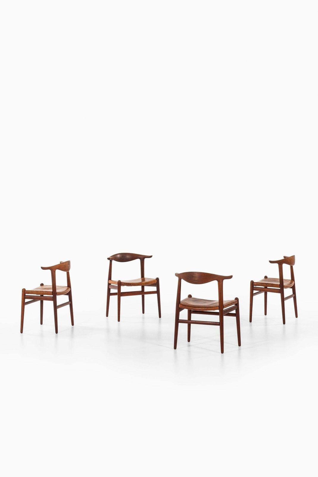 Hans Wegner Cowhorn Armchairs Model Jh 505 By Cabinetmaker Johannes Hansen photo furniture