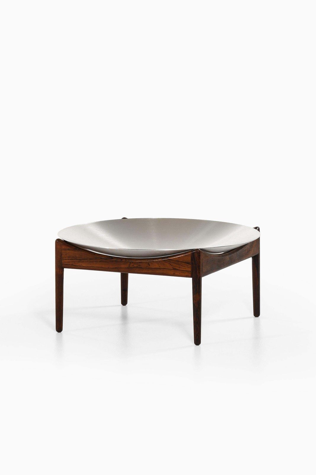 Side Table / Fruit Bowl In Rosewood And Steel By Kristian Solmer Vedel, 1963 photo furniture