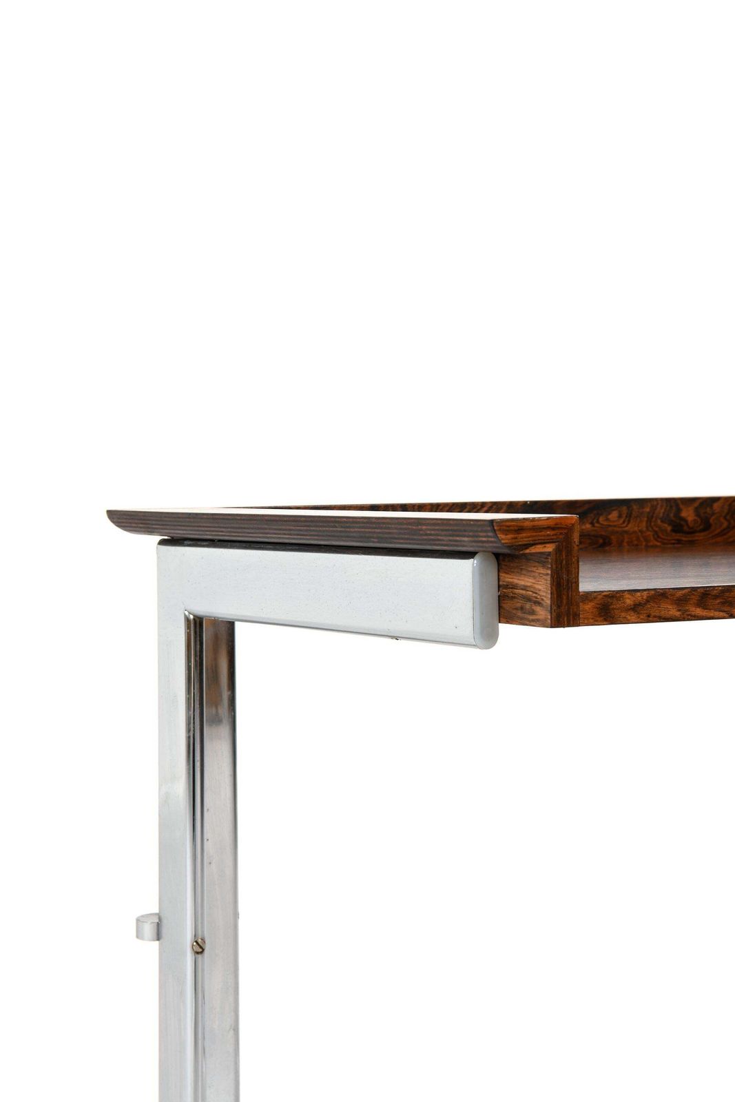 Side Table In Rosewood And Chromed Steel By Jan Lunde Knudsen, 1960's photo 3397.0