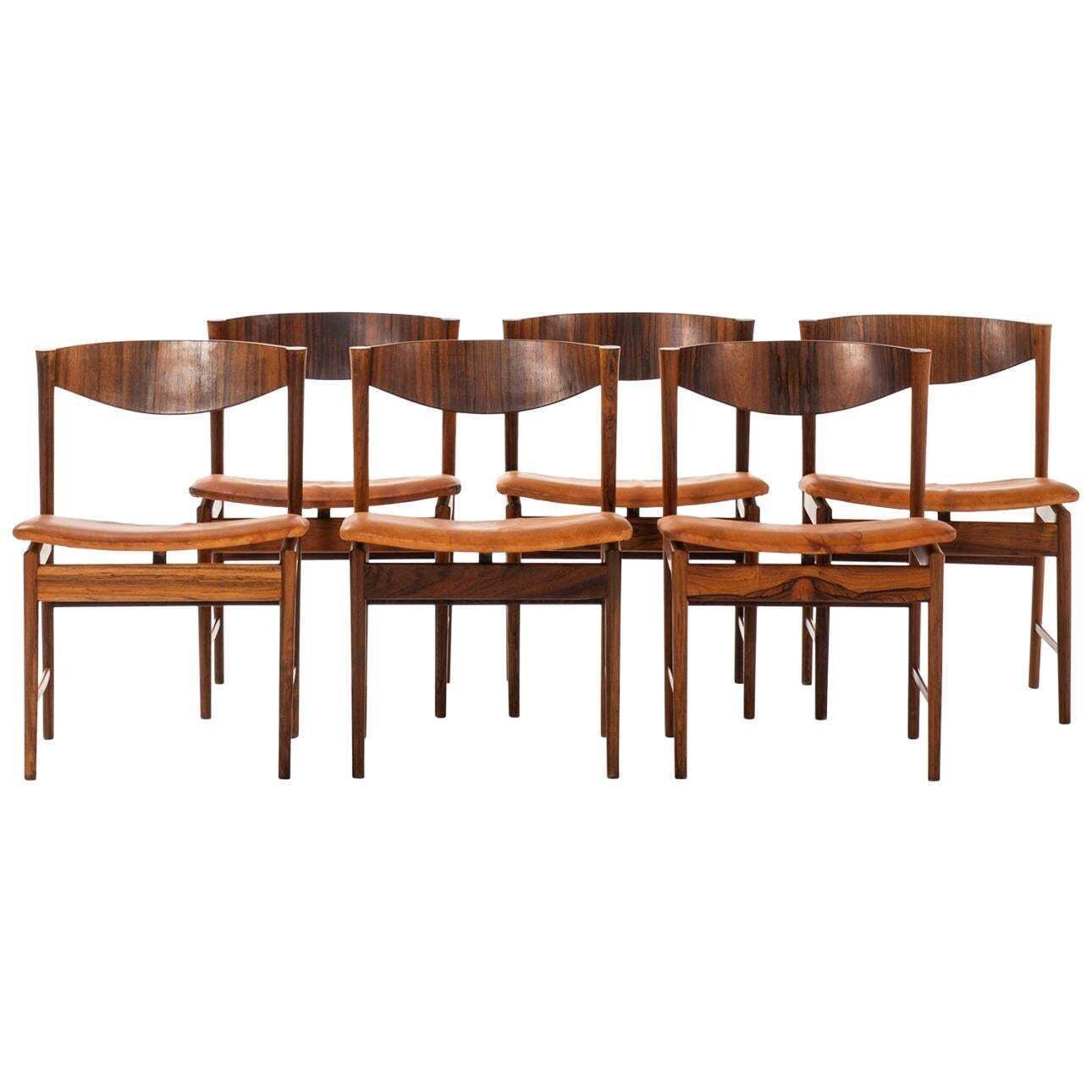 Ib Kofod Larsen Dining Chairs Produced By Seffle Möbelfabrik In Sweden