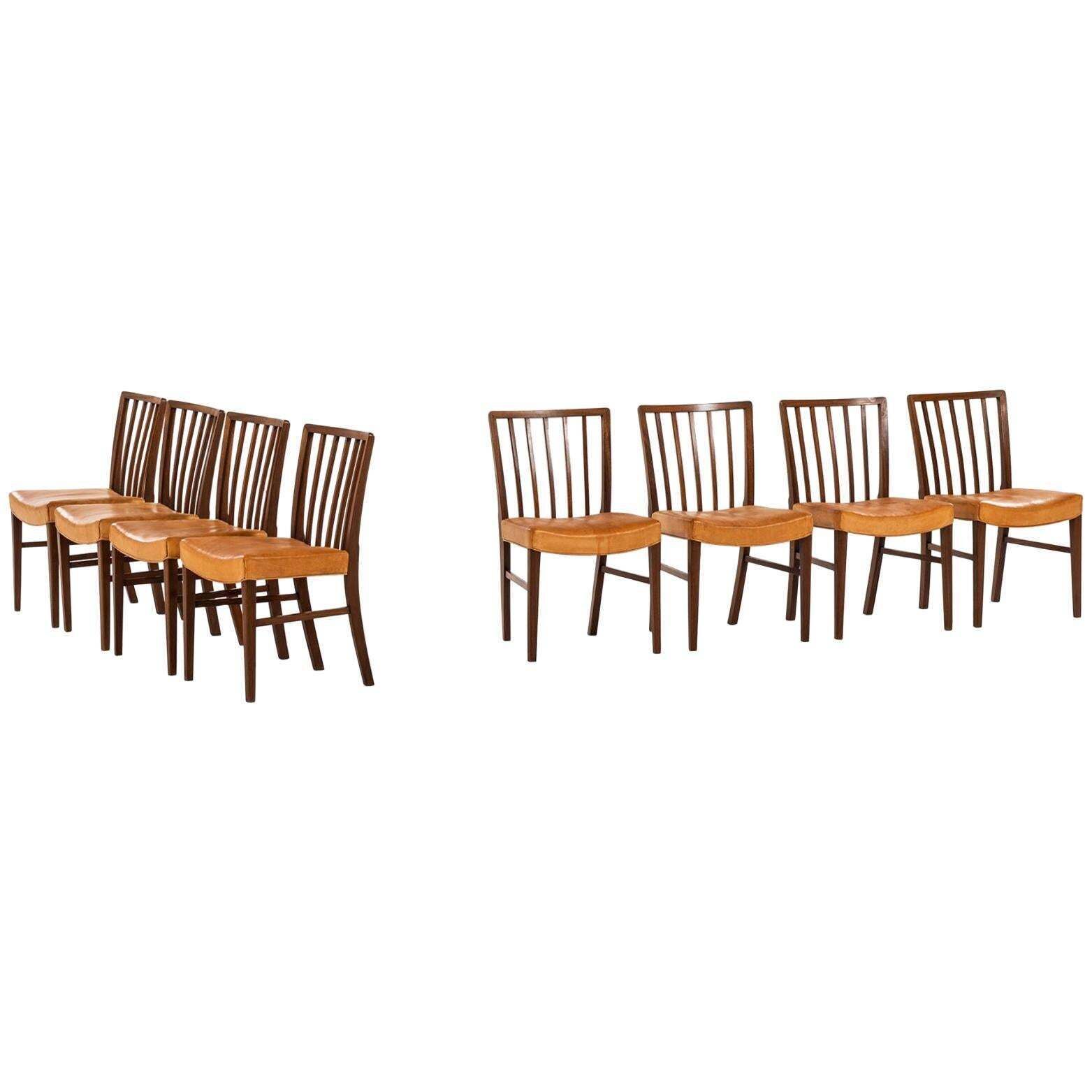 Frits Henningsen Dining Chairs By Cabinetmaker Frits Henningsen In Denmark