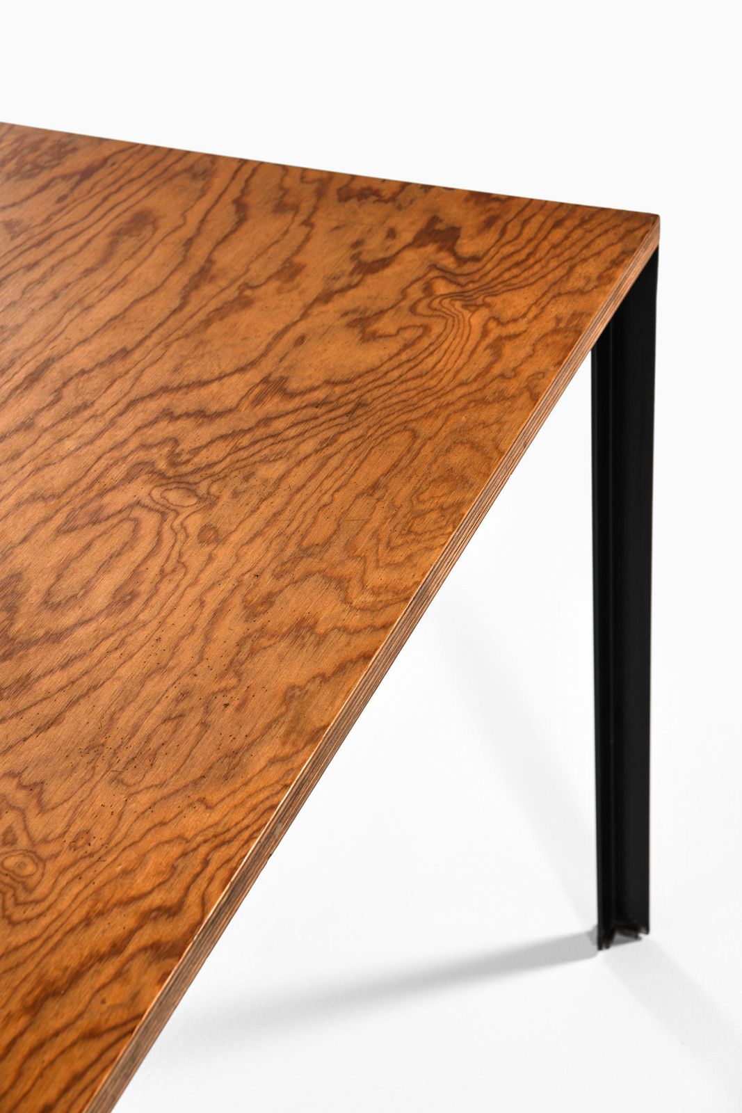 Academy Table In Black Lacquered Steel And Pine By Poul Kjærholm, 1950's photo 8069.0
