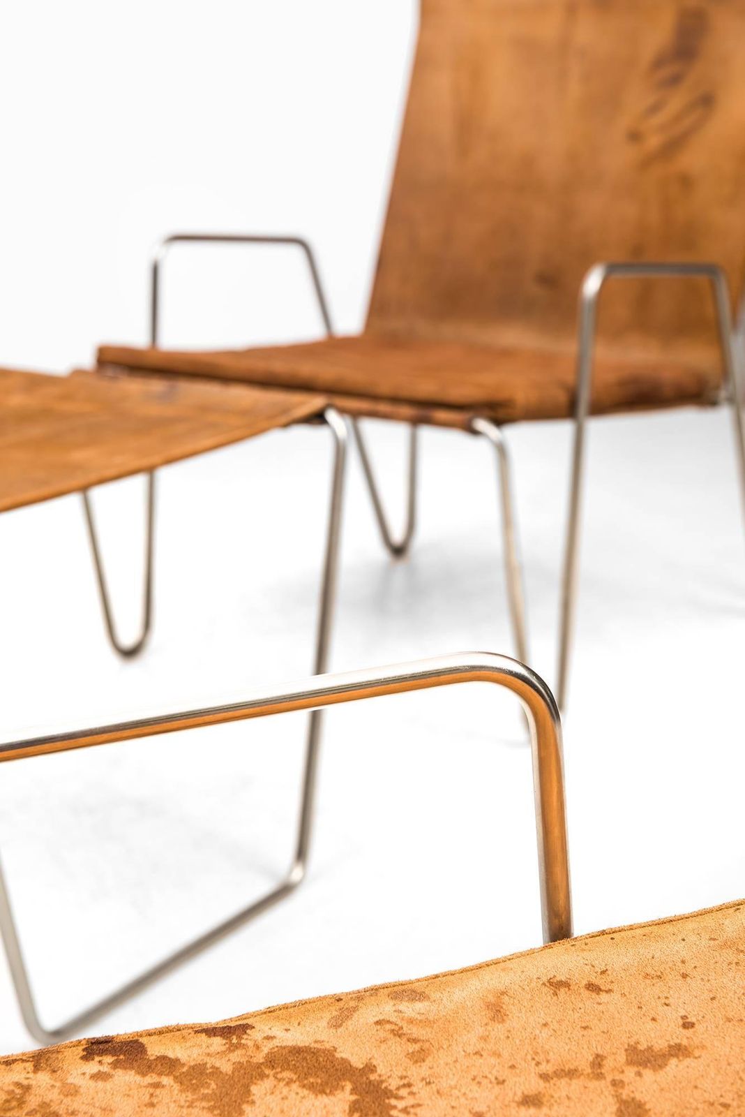 Verner Panton Easy Chairs With Stool Model Bachelor By Fritz Hansen In Denmark photo vinterior