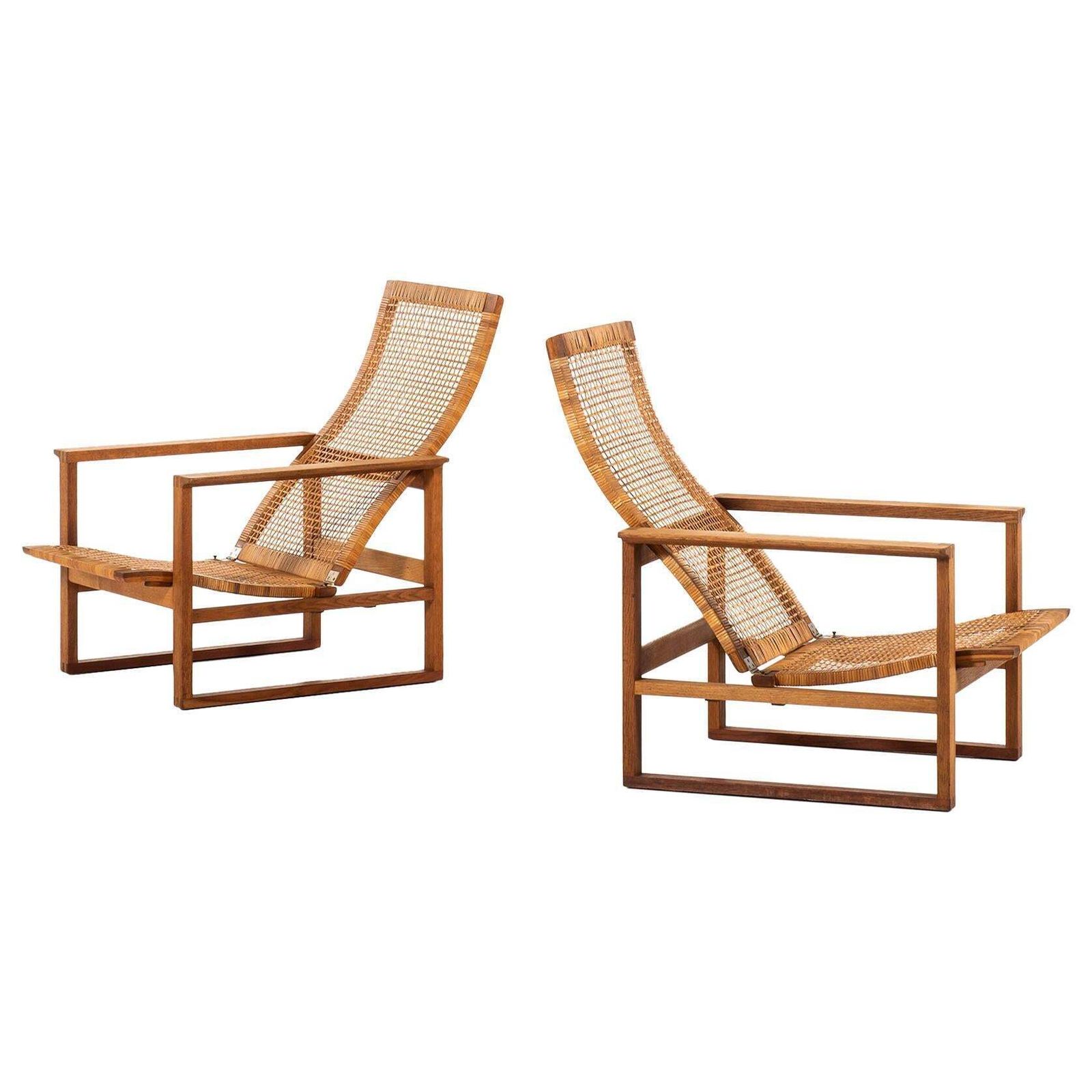 Børge Mogensen Easy Chairs Model Bm 2254 By Fredericia Stolefabrik In Denmark