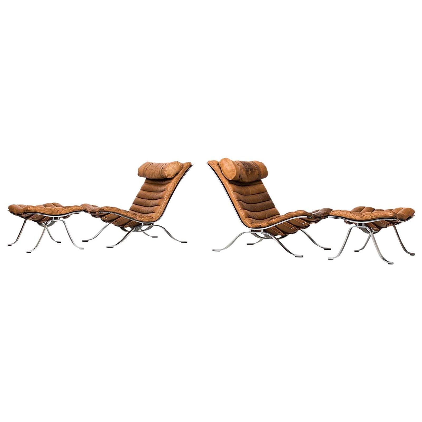 Arne Norell Easy Chairs And Stools Model Ari By Arne Norell Ab In Sweden