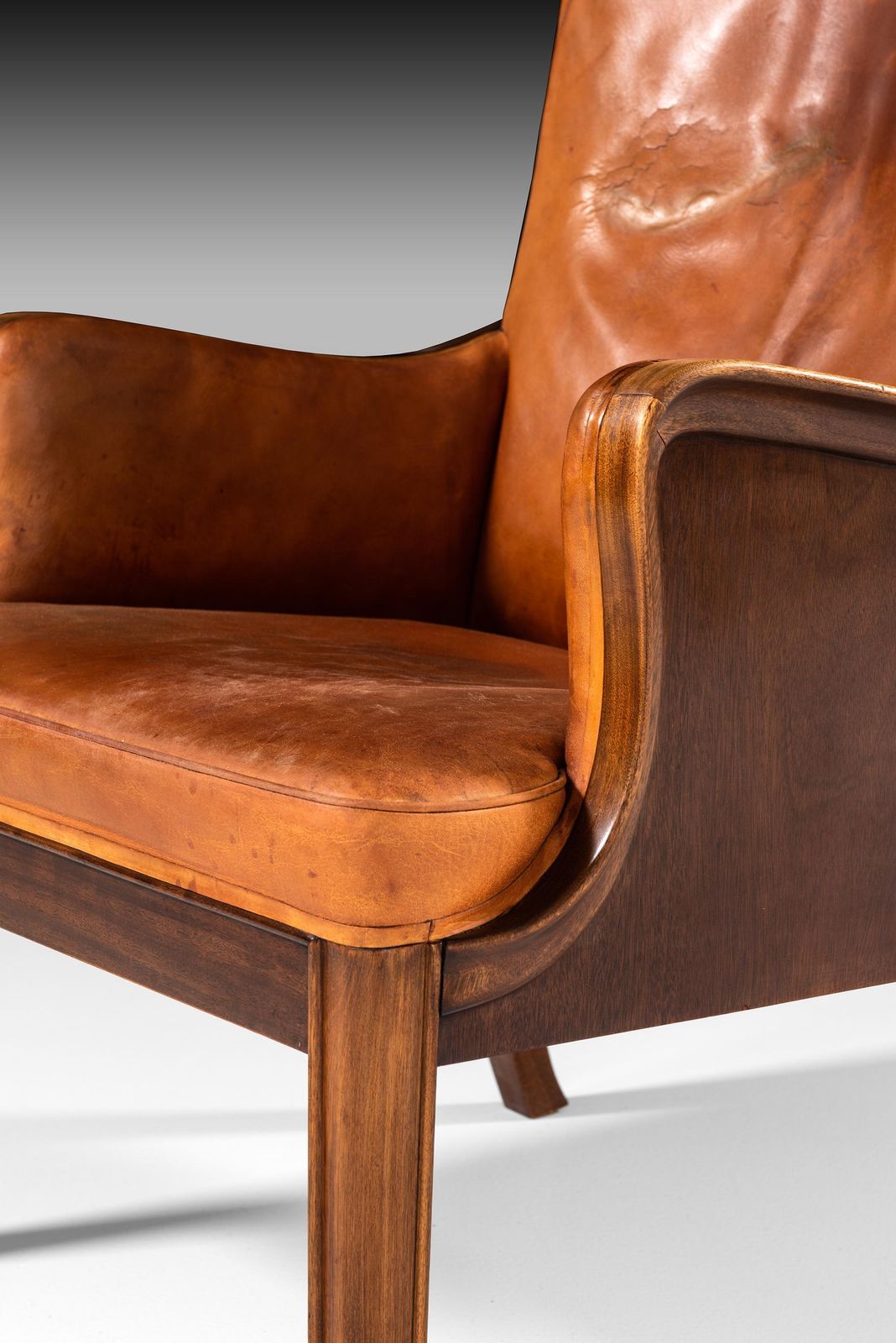 Frits Henningsen Easy Chair Produced By Cabinetmaker Frits Henningsen In Denmark photo vintage