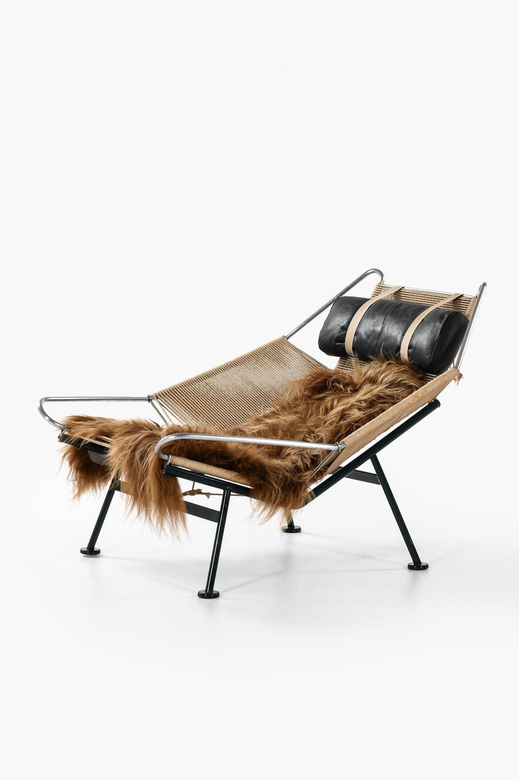 Lounge Chair In Metal And Sheepskin By Hans Wegner, 1960s photo furniture