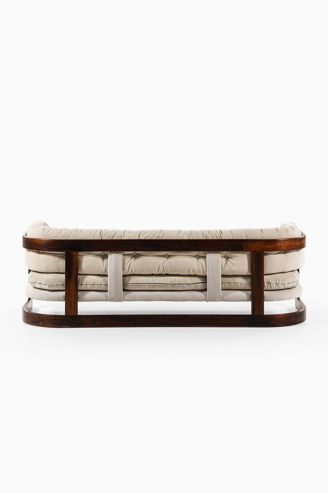 Three Seater Sofa In Velvet With Rosewood By Lennart Bender, 1970’s photo for sale