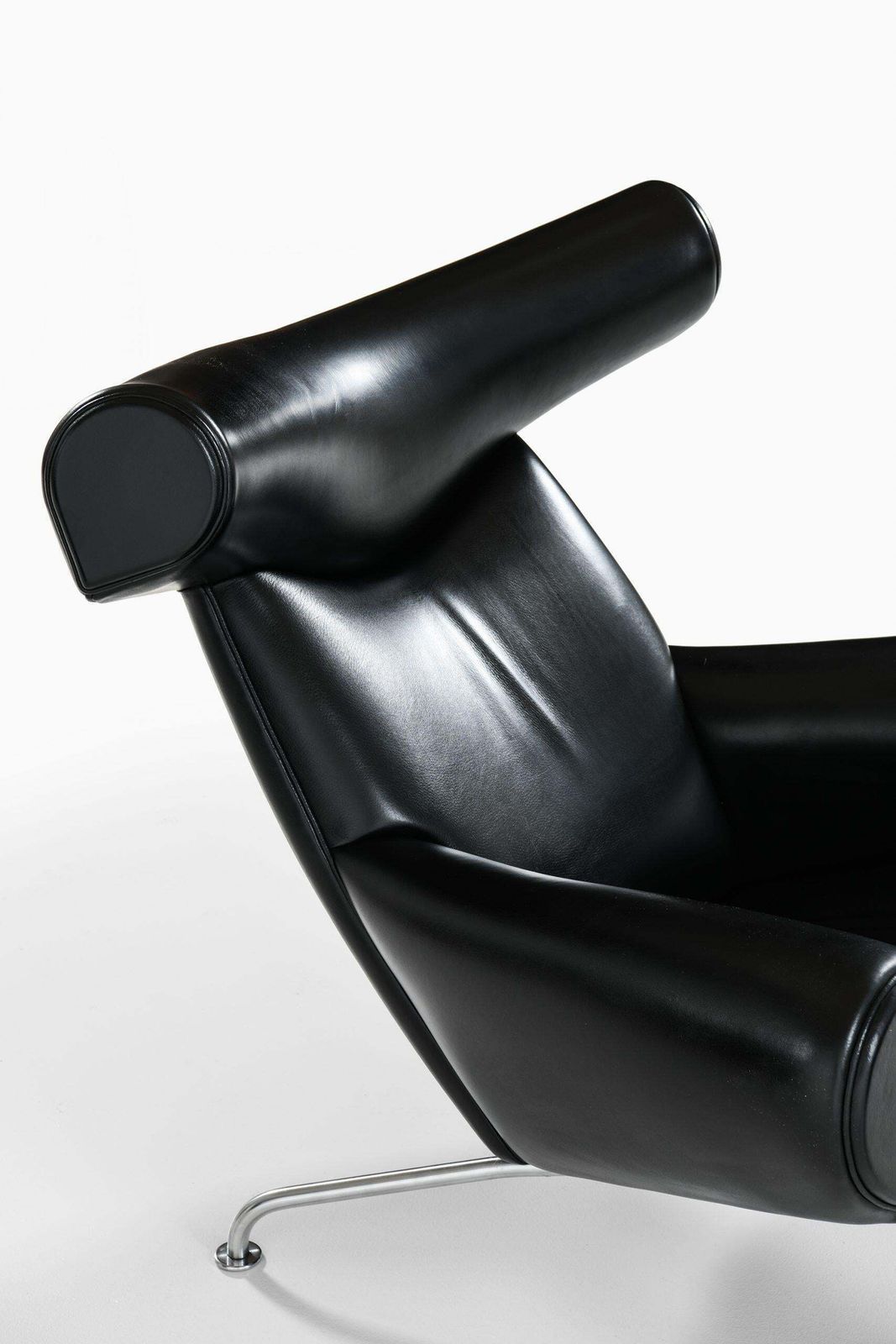 photo for sale Hans Wegner Easy Chairs And Stool Model Ej 100 By Erik Jørgensen In Denmark