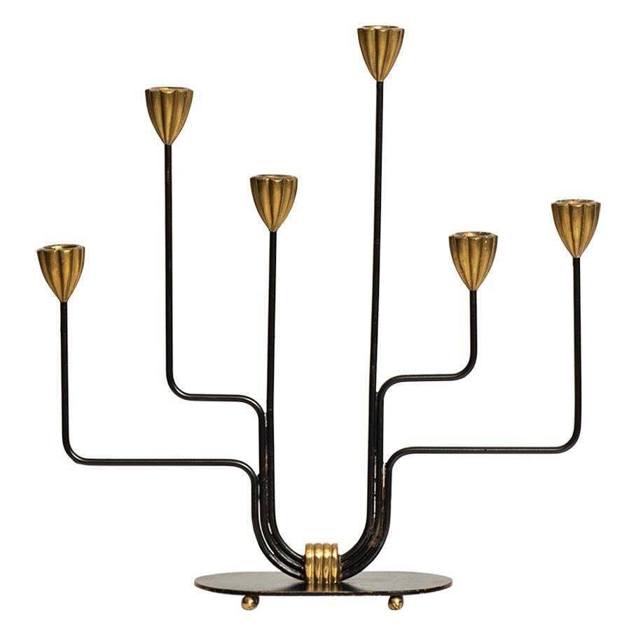 Gunnar Ander Early Candlestick Produced By Ystad Metall In Sweden