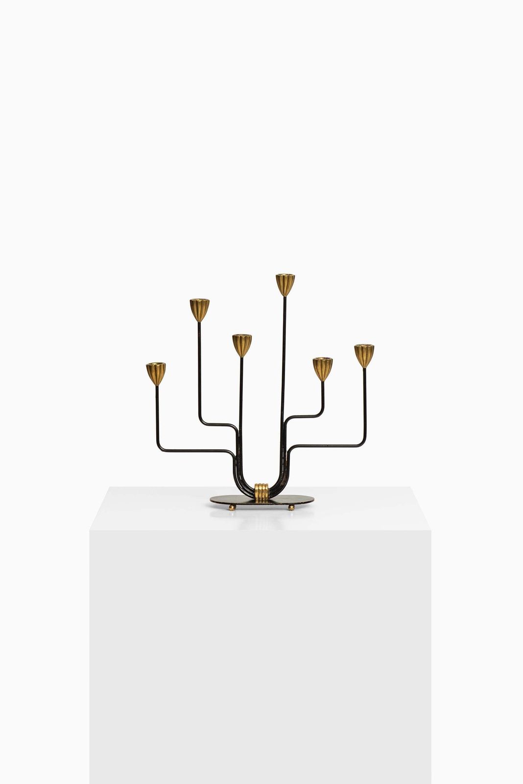 Gunnar Ander Early Candlestick Produced By Ystad Metall In Sweden photo for sale