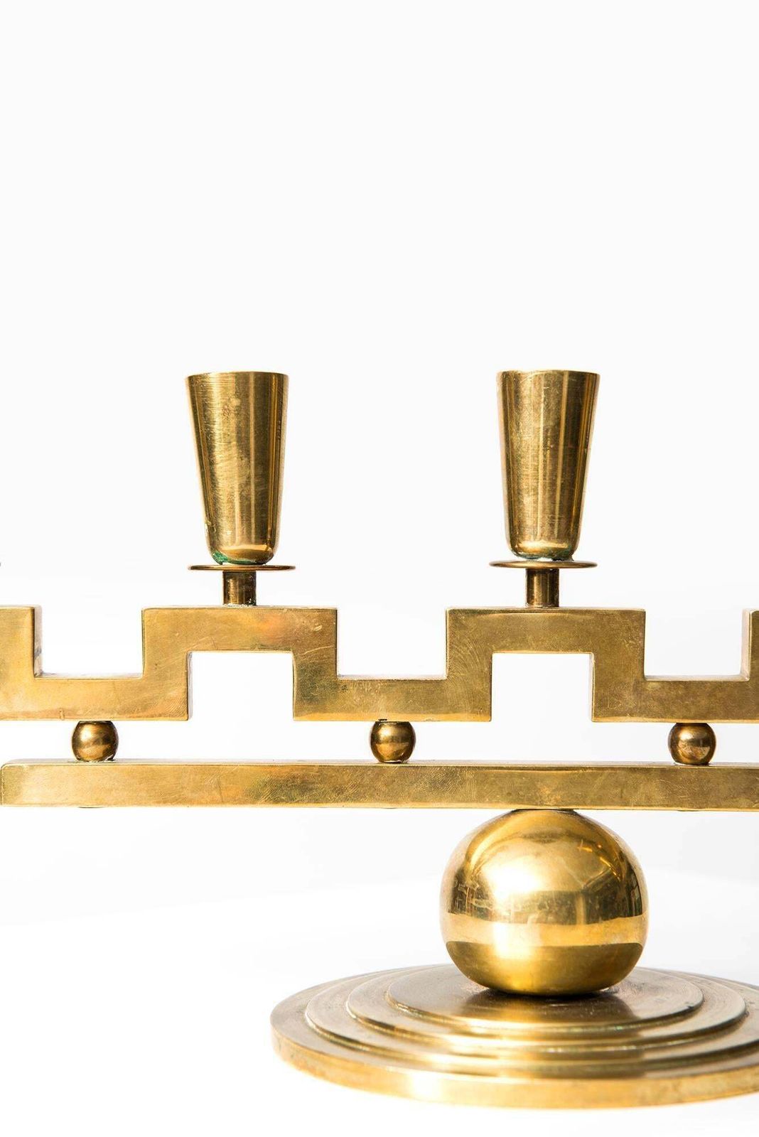 Lars Holmström Candlestick In Brass By Lars Holmström In Arvika, Sweden photo for sale