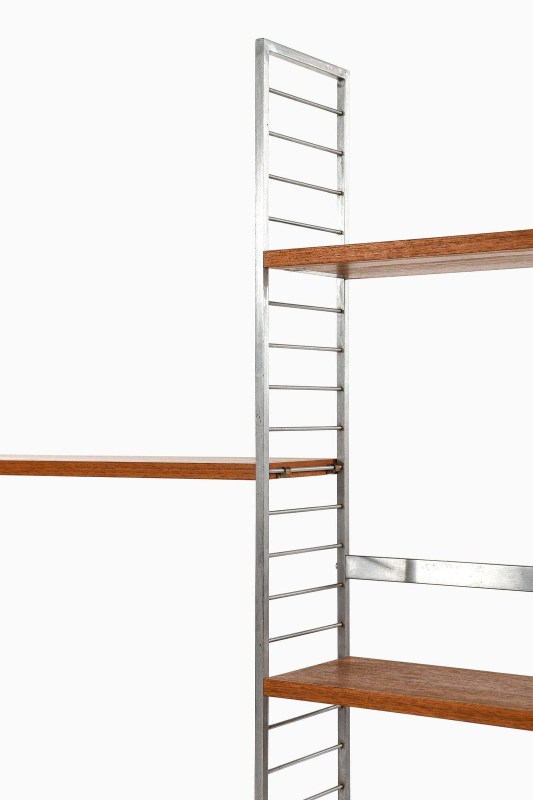Large Bookcase In Teak And Chromed Steel By Nils Strinning, 1960's photo Furniture