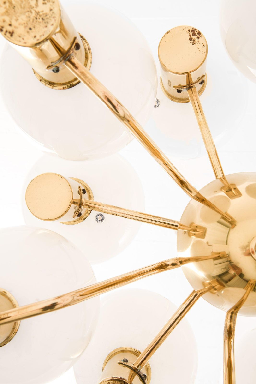 Ceiling Lamp In Brass And Glass By Hans Agne Jakobsson, 1960's photo furniture