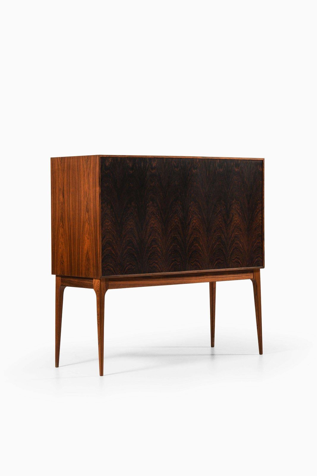 Bar Cabinet With Tambour Doors In Rosewood And Brass By Kurt østervig, 1960's photo Furniture