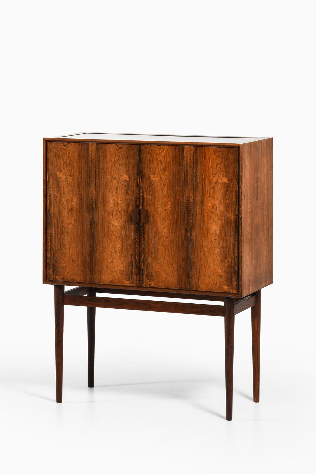 Bar Cabinet In Rosewood, Black Formica By Helge Vestergaard Jensen, 1950's photo Furniture