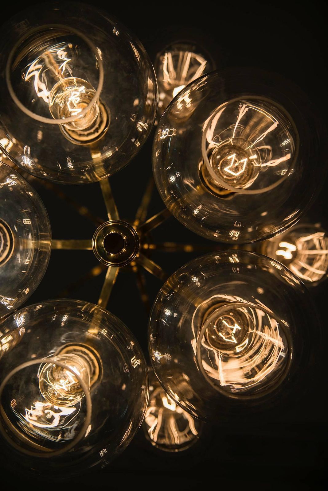 Erik Wärnå Ceiling Lamp In Brass And Glass By Ewå In Sweden photo buy