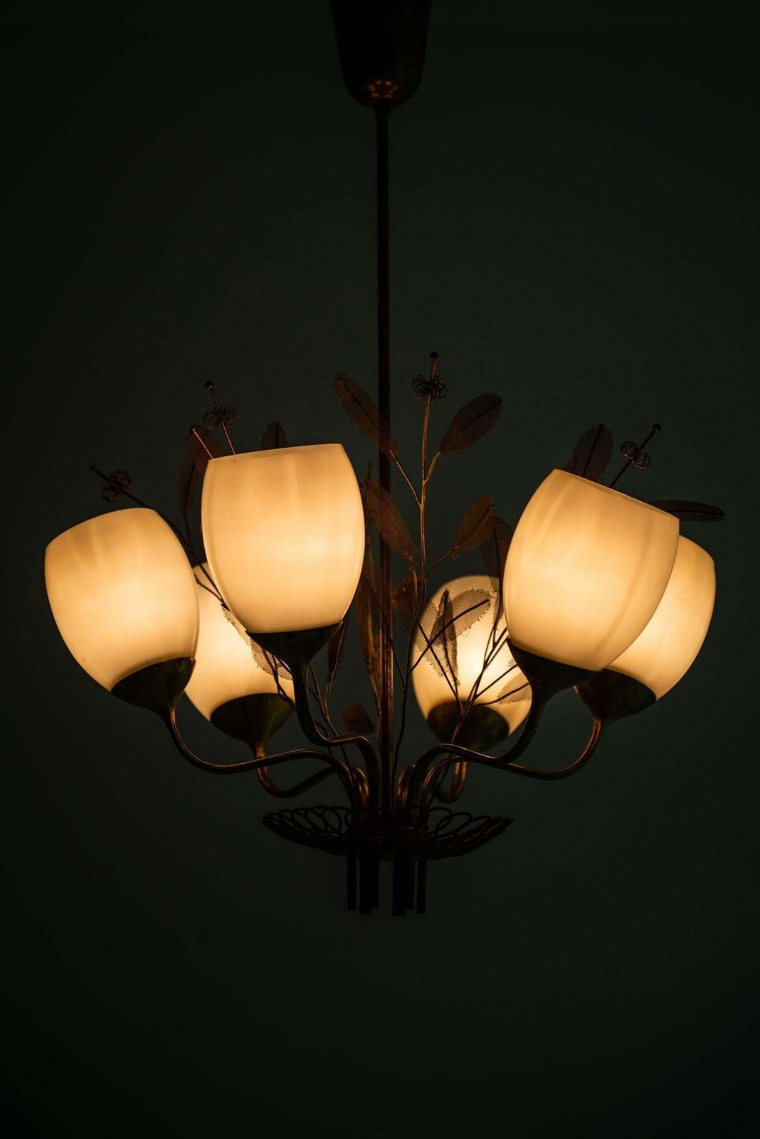 Lighting Paavo Tynell Ceiling Lamp Model 9020/6 Produced By Taito Oy In Finland photo