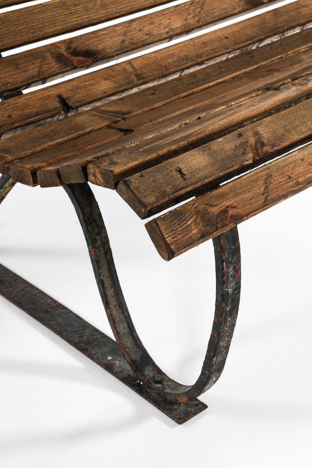 Garden Sofa In Cast Iron And Wood, 1940's photo buy