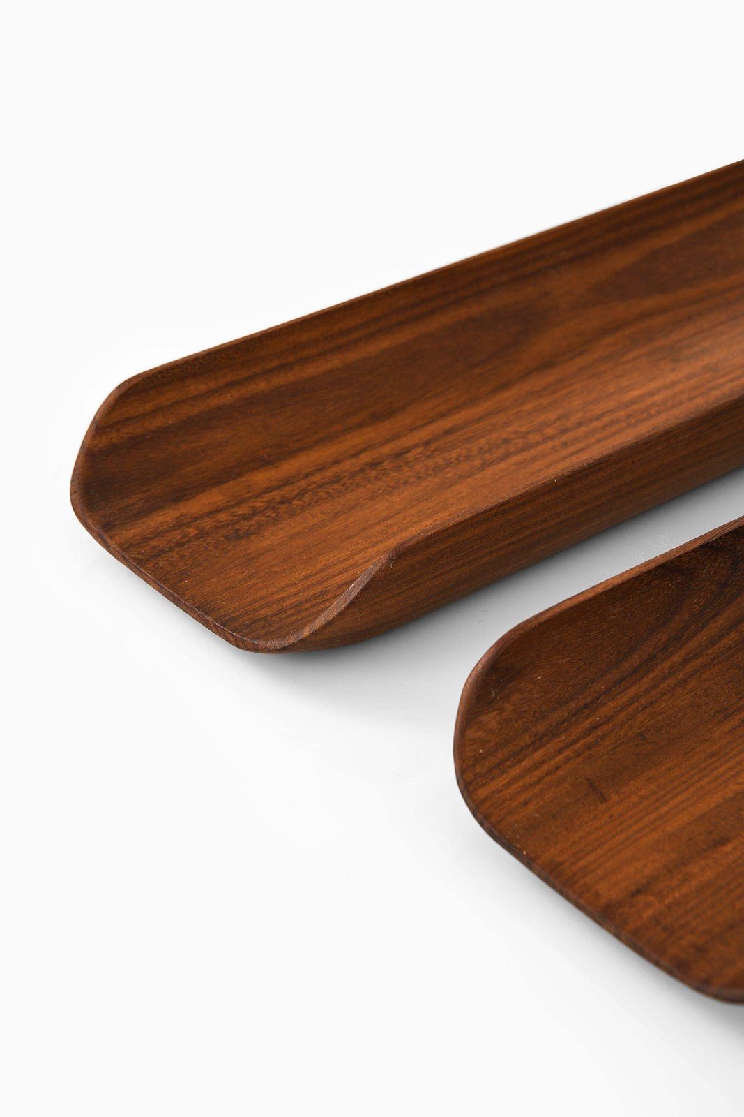 Pair Of Trays In Teak By Johnny Mattsson, 1960's photo for sale