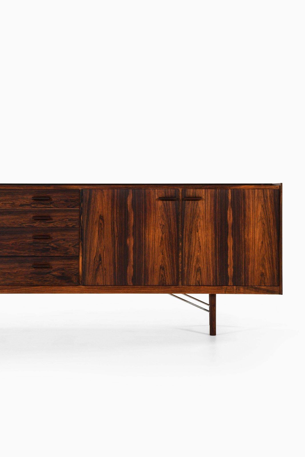 Sideboard In Rosewood And Steel By Ib Kofod Larsen, 1960s photo vinterior