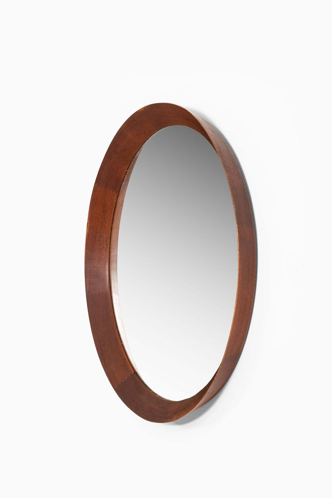 Round Mirror In Teak Produced By Glas & Trä Hovmantorp In Sweden photo furniture